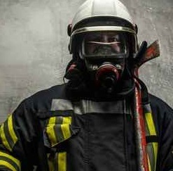 Firefighter in uniform